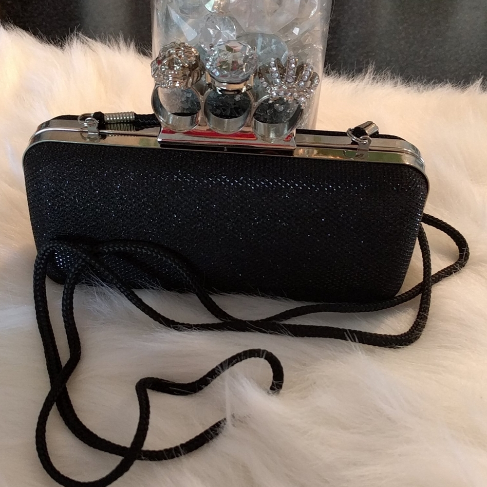 Black with silver clutch